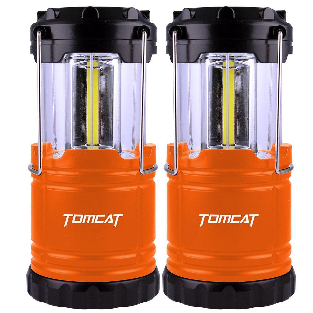 2x Tomcat 3W COB LED 12.4cm Mini Lantern Lamp 100LMLight w/ AAA Batteries Orange