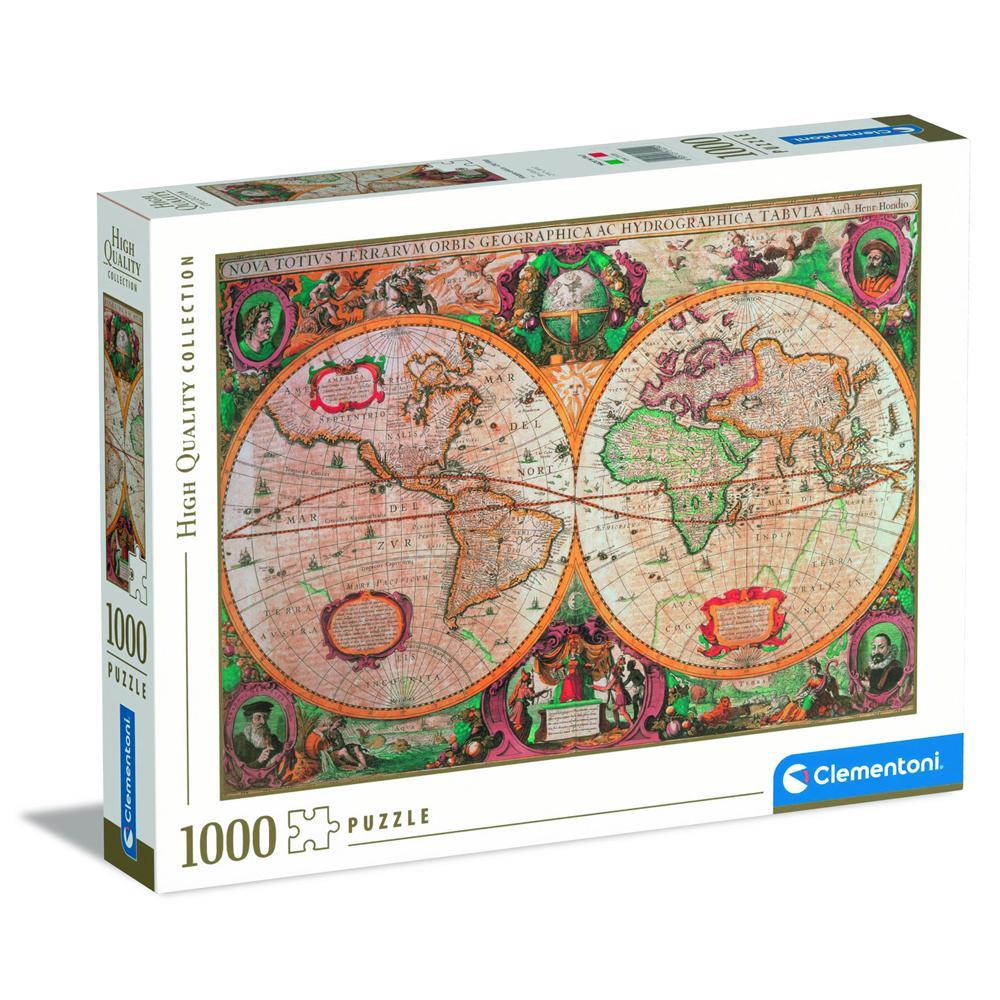 1000pc Clementoni High Quality Collection Old Map Detailed Jigsaw Puzzle Pieces