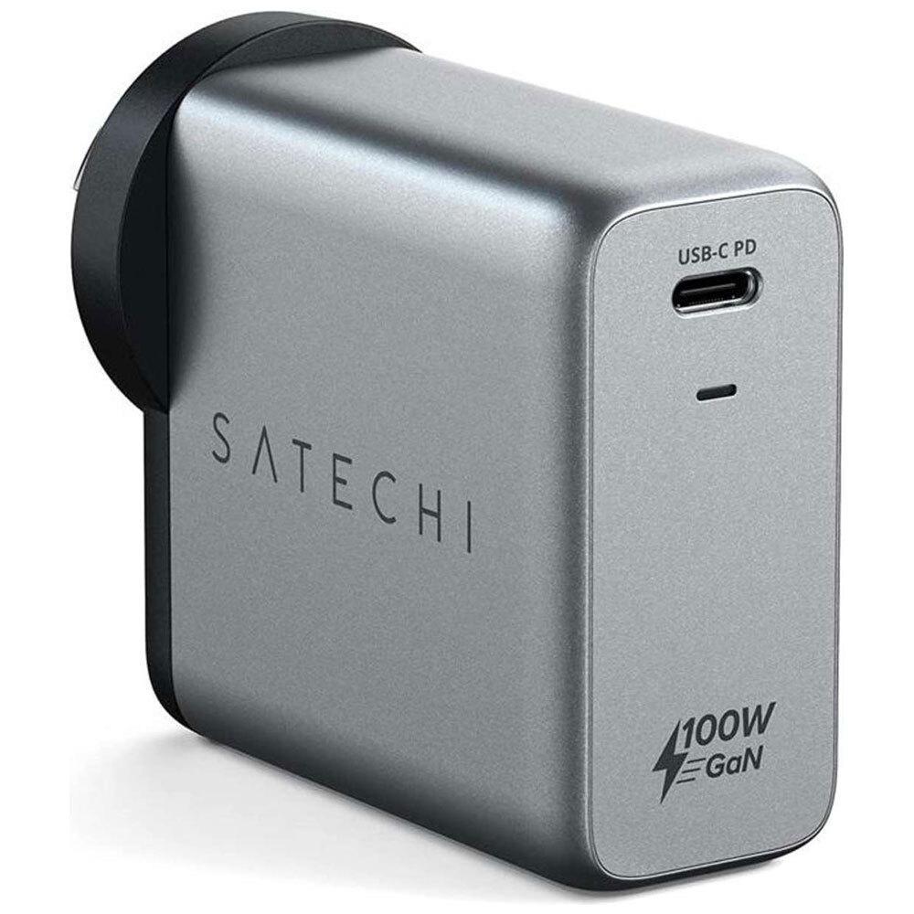 Satechi 100W USB-C GaN AU/NZ Wall Charger Adapter For MacBook/iPhone Space Grey