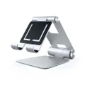 Satechi Aluminium Silver R1 Foldable Stand/Holder Mount For Phone/Laptop/Tablet