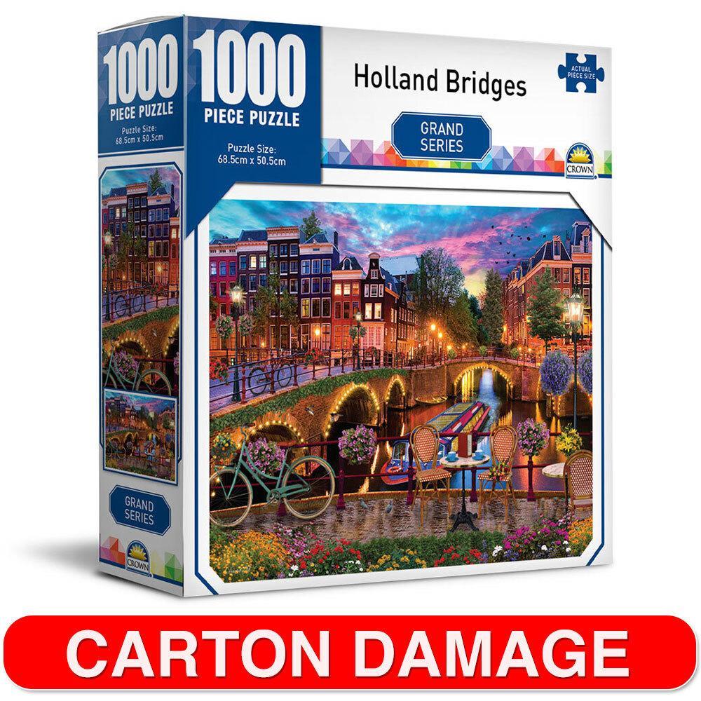 1000pc Crown Grand Series 68.5cm Holland Bridges Jigsaw Puzzle 8y+ Kids Toys