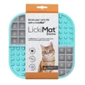 LickiMat Slomo Wet/Dry Food Feeder Plate Pet Cat Tray Liquid BPA Free Turquoise