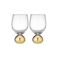 2pc Tempa Astrid 445ml Wine Glass Water/Cocktail Drinking Glassware Cup Gold