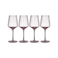 4pc Tempa Esme 400ml Crystal Stem Wine Glass Drinking Glassware Party Cup Blush