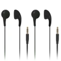 2PK iLuv Black Bubble Gum 2 Earphones/Headphones In-Ear for iPhone/Android/iPod