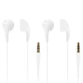 2PK iLuv White Bubble Gum 2 Earphones/Headphones In-Ear for iPhone/Android/iPod