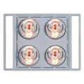 Heller 3 in 1 LED Ceiling Bathroom Exhaust Fan w/ Duct Kit/Heat Globes Silver