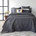 Alex Liddy Edit Triangle Quilted Coverlet Graphite Size 250cmX240cm MyHouse