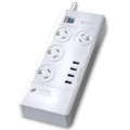Power Board 4 Way Outlets Socket 4 Usb Charging Charger Ports w/Surge Protector