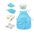 11pcs Kids Kitchen Toy Cooking and Baking Set Kids Role Play Kitchen Toy Kit (Blue)