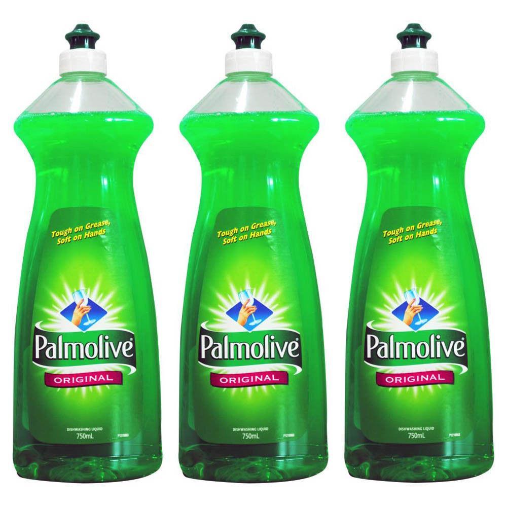 3x 750ML Palmolive Original Dishwashing Liquid Detergent Wash Dishes Pan Glass