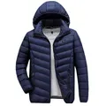GoodGoods USB Electric Heated Jacket Soft Coat Heating Hooded Padded Coat(Blue,2XL)