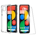 For Google Pixel 5 5G Case Shockproof Tough Air Cushion Gel Transparent Heavy Duty Cover + FREE Tempered Glass Screen Protector