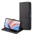 For Oppo Reno4 5G Case SupRShield Wallet Leather Flip Magnetic Stand Case Cover (Black)