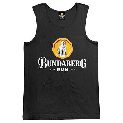 Bundy Bundaberg Rum Black Singlet Tank Tee T-Shirt