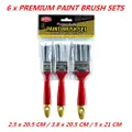 18x Premium Paint Brush Set With Synthetic Filament Bristles 3 Sizes Assorted Home