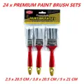 72x Premium Paint Brush Set With Synthetic Filament Bristles 3 Sizes Assorted Home