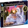 Ravensburger Unicorns at the River Starline Glow in Dark Jigsaw Puzzle 500pc