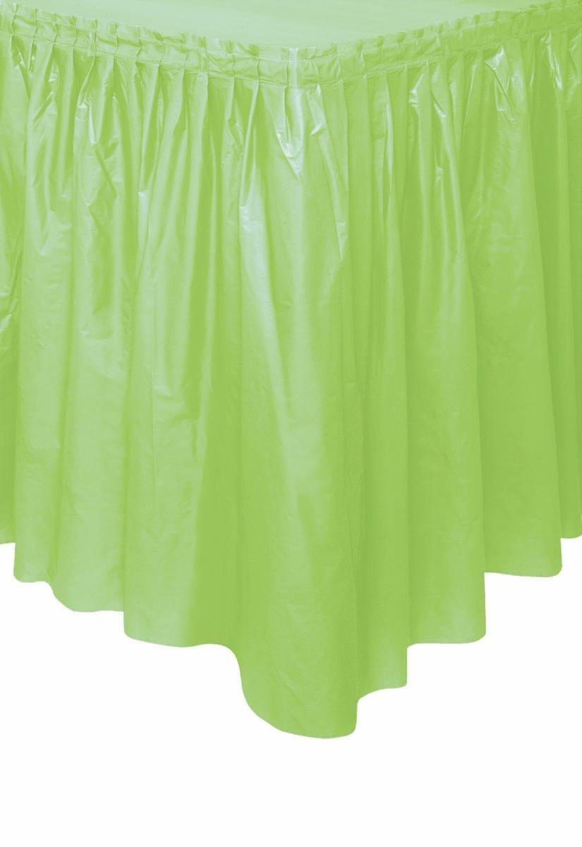 Plastic Table Skirt Tableskirt Baby Shower Birthday Wedding Party Decoration 4.3m Apple Green