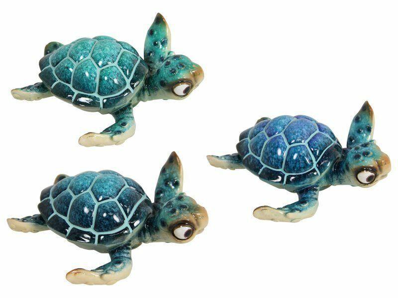 3pcs 10cm Marble Turtle Ornament Statue Figurine Sculpture Ocean Aquarium Gift