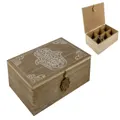 1pc 24 x 16cm Hamsa Brown White Box Jewellery Trinket Tea Bag Storage 6 Section MDF