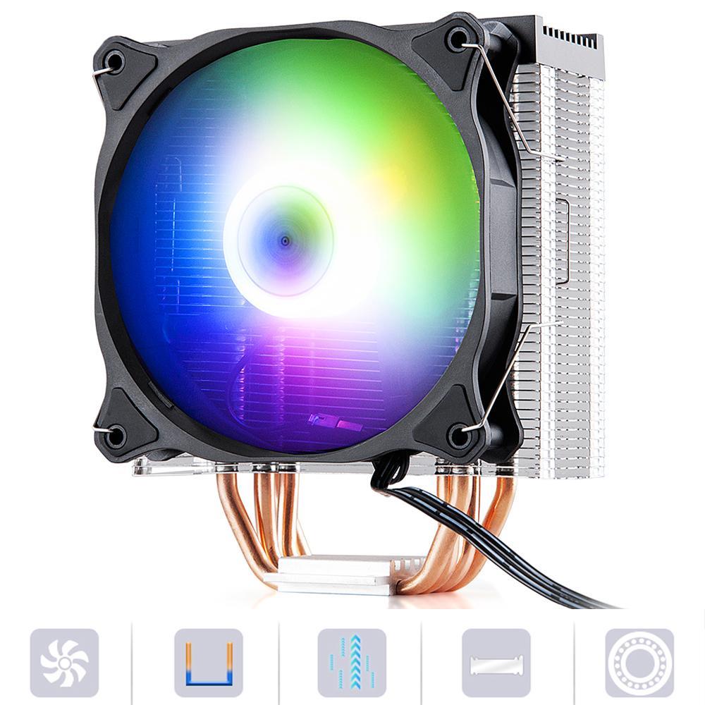 GoodGoods LED 4 Pin Hot CPU Cooling Fan Heatsink Core For Intel:775/115X,AMD:AM4/AM3/AM2