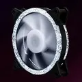 GoodGoods 12CM Computer Desktop PC Case Fans Ice Drill Cooler Aurora RGB ARGB Cooling Fan (White)
