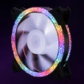 GoodGoods 12CM Computer Desktop PC Case Fans Ice Drill Cooler Aurora RGB ARGB Cooling Fan (Multicoloured)