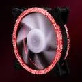 GoodGoods 12CM Computer Desktop PC Case Fans Ice Drill Cooler Aurora RGB ARGB Cooling Fan (Red)