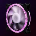 GoodGoods 12CM Computer Desktop PC Case Fans Ice Drill Cooler Aurora RGB ARGB Cooling Fan (Pink)