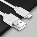 Micro USBCharging Cable for Android System Samsung Huawei Oppo Vivo White
