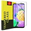 [1 PACK] For LG K52 Screen Protector Full Coverage Tempered Glass Screen Protector Guard (Clear)