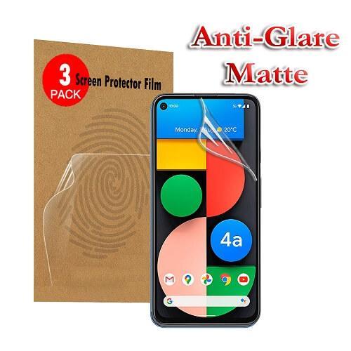 For Google Pixel 4a 5G Anti Glare Matte Plastic Soft Pet Screen Protector Film Guard (3 Pack)