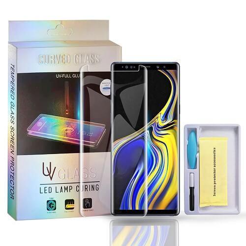 [1 PACK] For Samsung Galaxy Note9 Note 9 UV Liquid Gel Tempered Glass Screen Protector Guard (Clear)