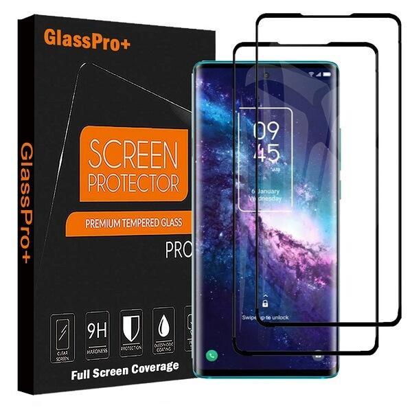 (2 Pack) TCL 20 Pro 5G Screen Protector Full Coverage Tempered glass Case Friendly Screen Protector - Black