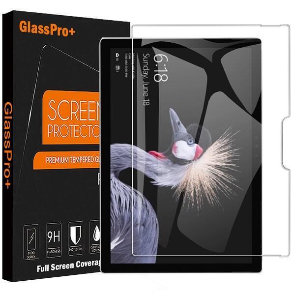 For Microsoft Surface Pro 5 Screen Protector Full Coverage Tempered Glass Screen Protector Guard (2 Pack)