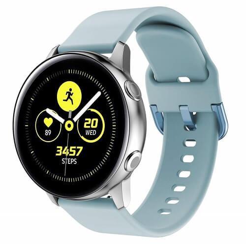 For Samsung Galaxy Watch 4 Classic 42mm & 46mm Replacement Band Wristband Silicone Sports Watch (Sky Blue)