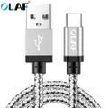 OLAF Type C Data Cable Fast Charging For Samsung Huawei Xiaomi LG Android Mobile USB Charger Cord Silver 50cm