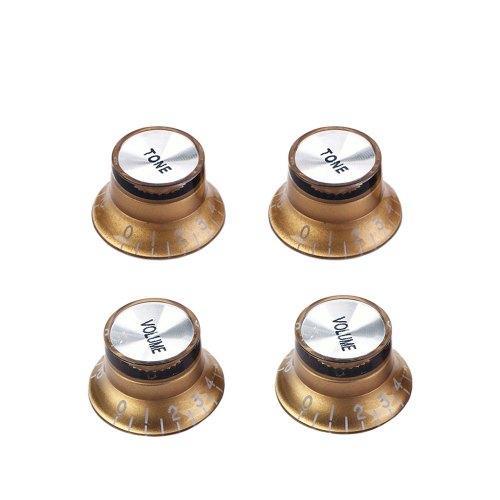 Set Yellow Silver Top Hat Knob for Gibson for Les Paul Multi