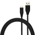 Gulikit NS10 Breathing Light Data Cable USB A to USB C Fast Charging for Nintendo Switch Black 0.2M