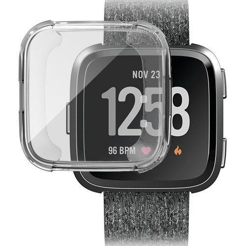 Case Cover for Fitbit Versa Smart Watch Full Protect Soft TPU Transparent Transparent