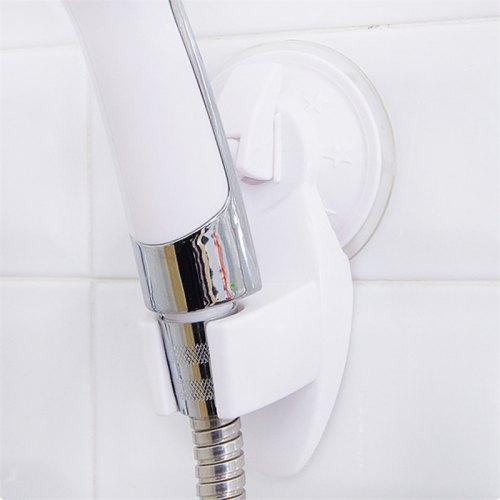 Strong Chuck Bathroom Shower Head Holder Adjustable Shower Bracket Base White 13x4.5cm