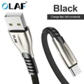 OLAF 3A Type C Micro USB Fast Charge for Samsung Xiaomi Huawei Mobile Phone Cable Charger Data Cord Black 0.5m for type c