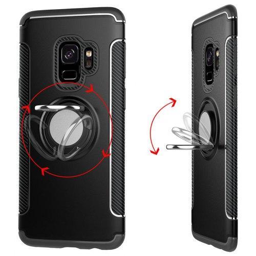 Cover Case for Samsung Galaxy S9 Hybrid Car Magnetic Holder Shockproof TPU PC Black