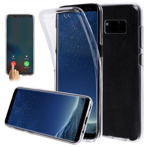 360 Degree Shockproof Front Back Cover Clear Full Body TPU Protective Case for Samsung Galaxy S8 Plus Transparent