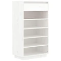 Shoe Cabinet White 60x34x105 cm Solid Wood Pine vidaXL
