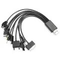 SZKINSTON 10 in 1 Universal USB Charging Sync Data Cable for Samsung Huawei Vivo Oppo HTC Sony Nokia LG Black