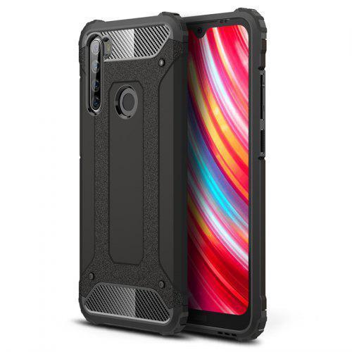ASLING Diamond Armored Series 360 Degrees Protective Shell Mobile Phone Case for Xiaomi Redmi Note 8T Black