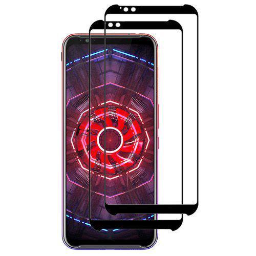 Naxtop Tempered Glass Screen Protector for ZTE Nubia Red Magic 3 Black for ZTE Nubia Red Magic 3 2PCS