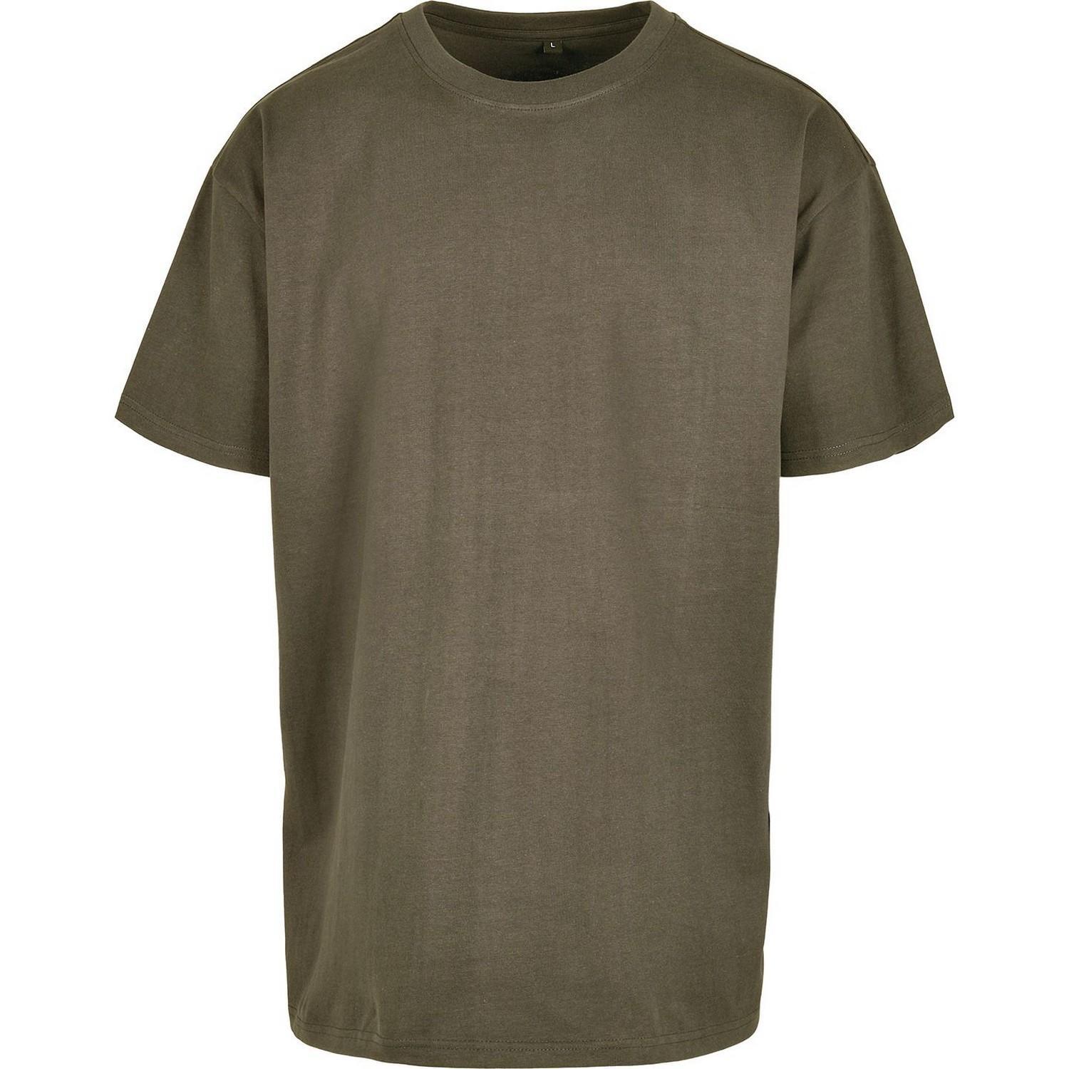 Build Your Brand Unisex Adults Heavy Oversized Tee (Olive) (XS)